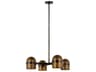Visual Comfort Modern Octavia 4-Light Blackened Bronze bright Worn Brass Dome Chandelier