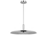 Visual Comfort Modern Saucer 1-Light Polished Nickel Round Pendant