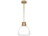 Visual Comfort Modern Morgan 1-Light Brass Mini Pendant