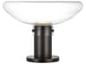 Visual Comfort Modern Morgan Burnished Bronze Clear Etched Glass Table Lamp