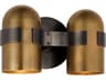 Visual Comfort Modern Octavia 2-Light Blackened Bronze bright Worn Brass Vanity Light