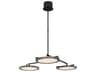 Visual Comfort Modern Shuffle 3-Light Nightshade Black Round Chandelier