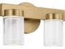 Visual Comfort Modern Esfera 2-Light Natural Brass Vanity Light