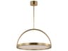 Visual Comfort Modern Cerne 1-Light Natural Brass Round Pendant