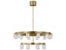 Visual Comfort Modern Esfera 20-Light Natural Brass Tiered Chandelier