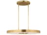 Visual Comfort Modern Wyllis 1-Light Hand Rubbed Antique Brass Round Pendant