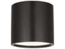 Visual Comfort Modern Dola 1-Light Bronze Cylinder Flush Mount