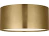 Visual Comfort Modern Dola 1-Light Brass Drum Flush Mount