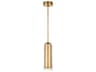 Visual Comfort Modern Tala 1-Light Brass Cylinder Linear Mini Pendant