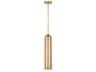 Visual Comfort Modern Tala 1-Light Brass Cylinder Linear Mini Pendant