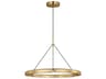 Visual Comfort Modern Cloak 1-Light Brass Round Pendant