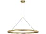Visual Comfort Modern Cloak 1-Light Brass Round Pendant