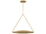 Visual Comfort Modern Cymbal 1-Light Natural Brass Bowl Pendant