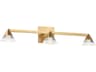 Visual Comfort Modern Midrand 3-Light Brass Vanity Light