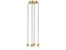 Visual Comfort Modern Lassell 4-Light Natural Brass Mini Pendant