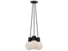 Visual Comfort Modern Mina 3-Light Black Globe Mini Pendant