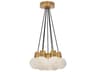 Visual Comfort Modern Mina 7-Light Hand Rubbed Antique Brass Globe Pendant