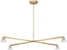 Visual Comfort Modern Midrand 4-Light Brass Geometric Chandelier