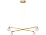 Visual Comfort Modern Midrand 4-Light Brass Geometric Chandelier
