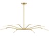 Visual Comfort Modern Lajos 8-Light Brass Linear Chandelier