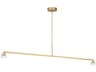 Visual Comfort Modern Midrand 2-Light Brass Linear Island Pendant