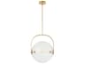 Visual Comfort Modern Fues 1-Light Natural Brass Globe Pendant