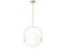 Visual Comfort Modern Fues 1-Light Natural Brass Globe Pendant