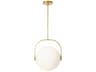 Visual Comfort Modern Fues 1-Light Natural Brass Globe Pendant