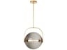Visual Comfort Modern Fues 1-Light Natural Brass Globe Pendant