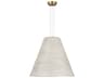 Visual Comfort Modern Karam 1-Light Cream Natural Brass White Empire Pendant
