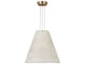 Visual Comfort Modern Karam 1-Light Cream Natural Brass White Empire Pendant