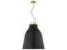 Visual Comfort Modern Forge 1-Light Black Natural Brass Pendant