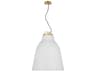 Visual Comfort Modern Forge 1-Light White Natural Brass Pendant