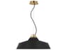 Visual Comfort Modern Forge 1-Light Black Natural Brass Pendant