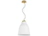 Visual Comfort Modern Forge 1-Light White Natural Brass Pendant