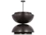 Visual Comfort Modern Shanti 2-Light Dark Bronze Dome Pendant