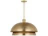 Visual Comfort Modern Shanti 2-Light Natural Brass Dome Pendant