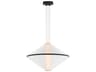 Visual Comfort Modern Bicono 1-Light Nightshade Black Geometric Pendant