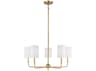 Visual Comfort Studio Foxdale 5-Light Satin Brass Candelabra Chandelier