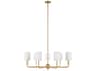 Visual Comfort Studio Foxdale 9-Light Satin Brass Candelabra Chandelier