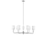 Visual Comfort Studio Foxdale 9-Light Brushed Nickel Candelabra Chandelier