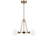 Visual Comfort Studio Clybourn 3-Light Satin Brass Globe Chandelier