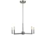 Visual Comfort Studio Fullton 5-Light Brushed Nickel Candelabra Chandelier