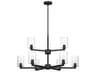 Visual Comfort Studio Fullton 9-Light Midnight Black Candelabra Cylinder Chandelier