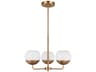 Visual Comfort Studio Alvin 3-Light Satin Brass Globe Chandelier