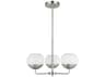Visual Comfort Studio Alvin 3-Light Brushed Nickel Globe Chandelier