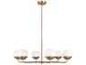 Visual Comfort Studio Alvin 6-Light Satin Brass Globe Chandelier