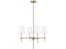 Visual Comfort Studio Baker 4-Light Satin Brass Chandelier