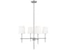 Visual Comfort Studio Baker 4-Light Brushed Nickel Chandelier