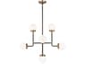 Visual Comfort Studio Cafe 8-Light Satin Brass Globe Chandelier